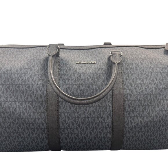 Michael Kors Harrison Logo Weekender Bag Blue - Picture 2 of 10